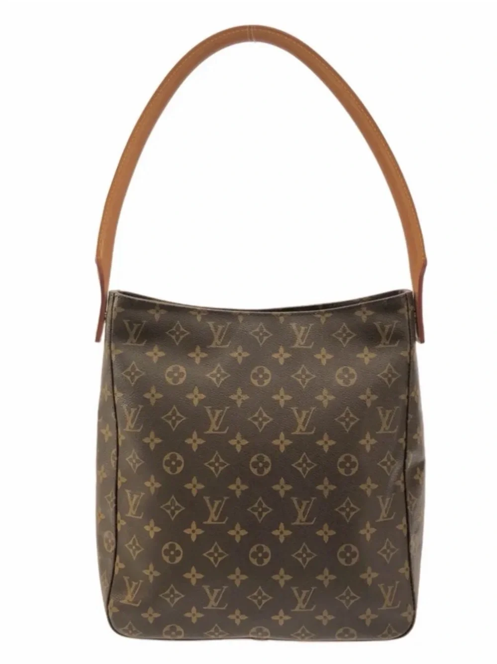 Louis Vuitton Monogram Hobo Shoulder Bag in Brown and Tan